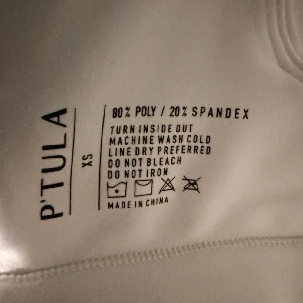Ptula Womens White Strappy Crisscross Back Athletic Sports Bra Size‎ XS